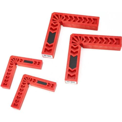 Esquadro 4Pcs/Set L‑Shaped 90 Degree Right Angle Positioner Corner Clamp Carpentry Positioning Tool Angle Gauge
