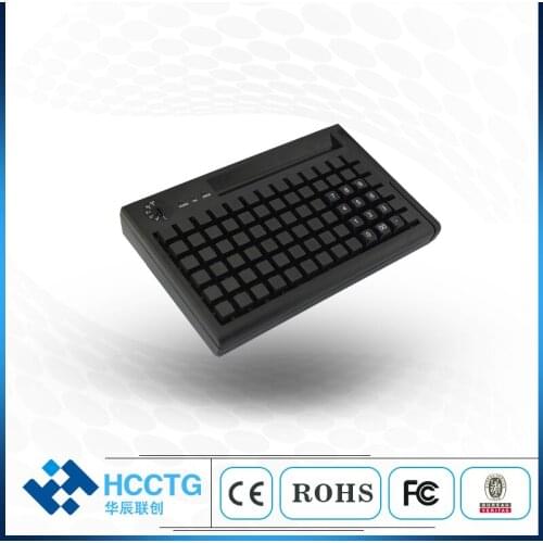 USB PS/2 Black or White Color 78 Keys Membrane Keys POS Keyboard with Programmable Software KB78M-S