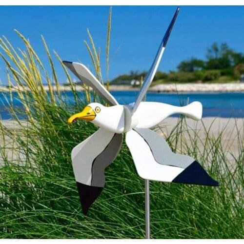 Funny Whirligig Asuka Series Windmill Ornaments Seagull Windmill Holiday Gift Garden Decoration