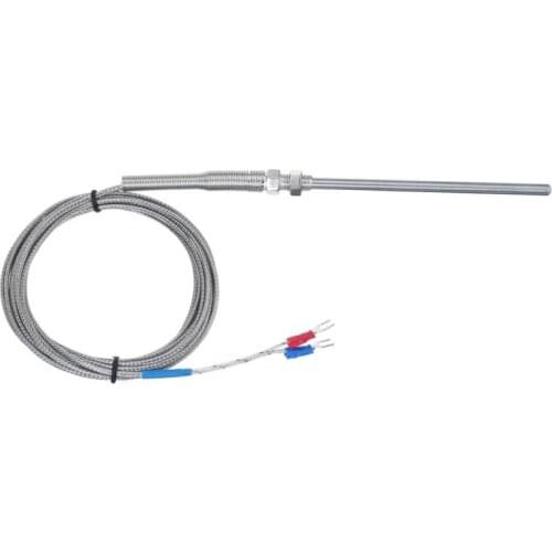 1/2/3/4/5 Meter High Temperature 0~400 C Thermocouple K type 100mm Probe Sensor