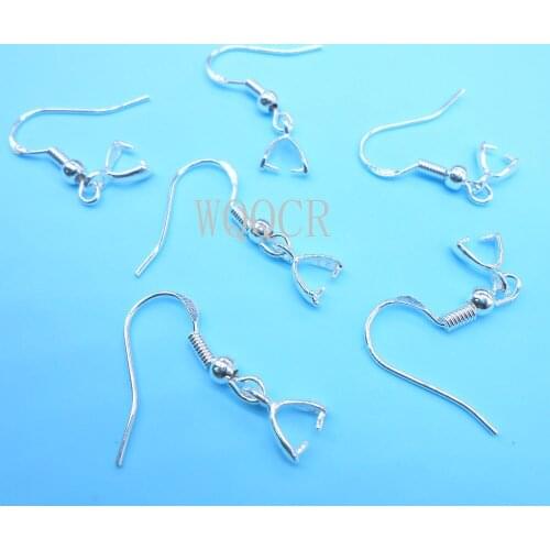 100PCS Lettering 925 Silver Earring Hook Drop Earrings Clip Hooks Suitable For DIY Earring Jewelry Making Accessories