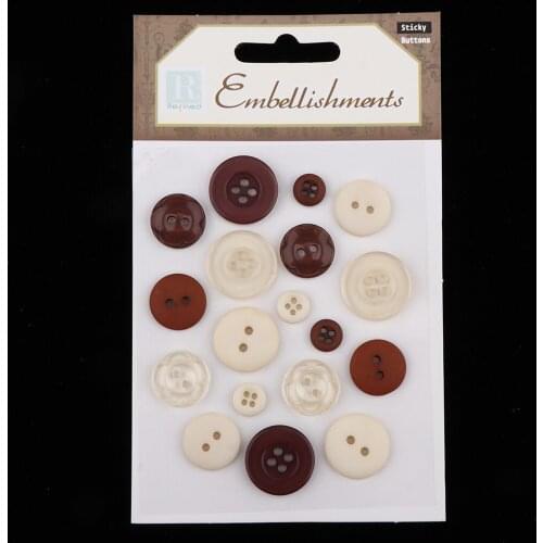 18 Pieces Decorative Button -Fastener Crafts Embellishments Ornaments Beads for Jewelry Making Art Crafts DIY Photo Props