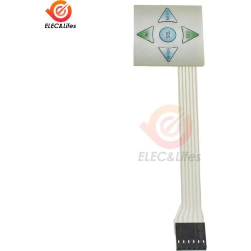 1x5 Matrix Array 5Key Membrane Switch 1*5 Keys Control Panel Plate 40*40mm Keypad Keyboard for Aduino