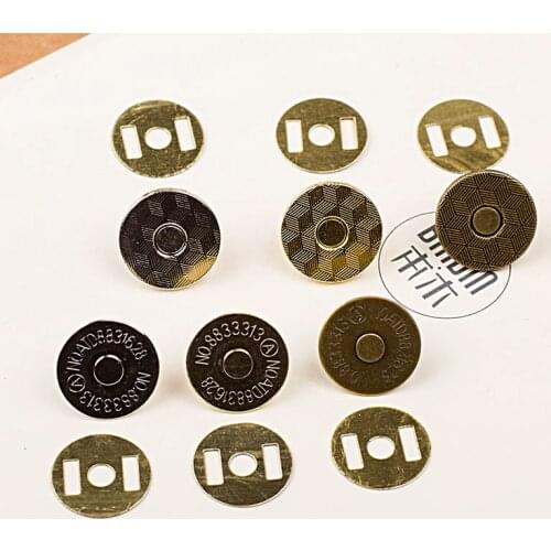 20 sets Magnetic clasp buckle Wallet magnetic clasp buttons Ultrathin Large Golden magnetic buckle Metal Snaps