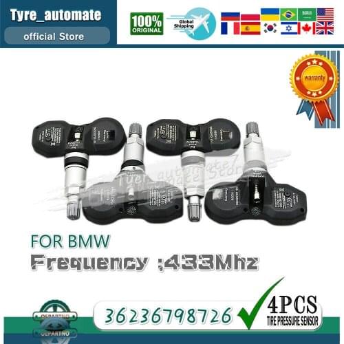 4) 36236798726 TPMS Tire Pressure SENSORS FOR BMW 1 3 5 6 7 SERIES M3 M5 M6 X3 X5 X6 Z4