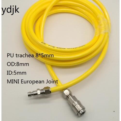 5 10 15 20 meter 8mm x 5mm Polyurethane Air Compressor Hose Tube Flexible 8*5 mm Air Tool With Connector MINI European joint