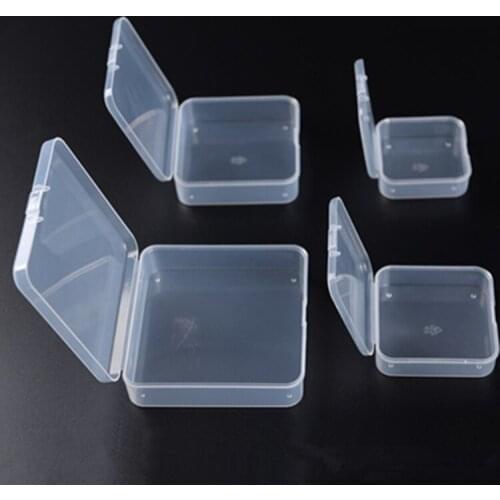 576pcs Empty transparent storage box Jewelry boxes 5.4x5.4x2cm 6.4x6.4x2cm 7.4x7.4x2.5cm 8.4x8.4x2.8cm 9.4x9.4x2.8cm