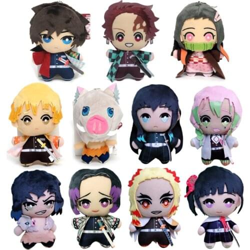 Anime Demon Slayer Tomioka Giyu Kamado Tanjirou Kamado Nezuko Agatsuma Zenitsu Plush Toys Doll Peluche Women Gift 15cm
