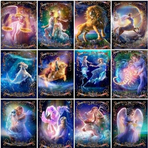 AZQSD 5D DIY Diamond Painting Constellation Handicraft Diamond Embroidery Landscape Mosaic Full Kits Needlework Home Decoration