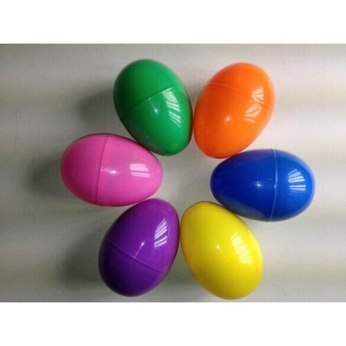 Free shipping decoration solid color opening eggshell Plastic egg Easter Egg for gift 8x5.5cm12pcs/lot