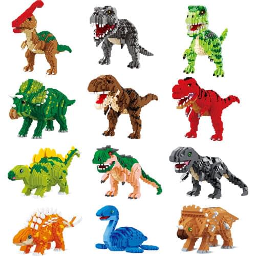 Balody 1530pcs Mini Diamond Building Blocks Dinosaur Dragon Animal Toy Tyrannosaurus Model Park Figure Toys for Children Gifts