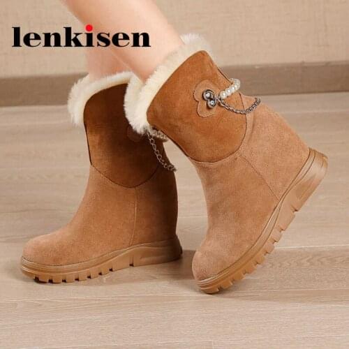 Женские ботильоны на танкетке Lenkisen China At AliExpress