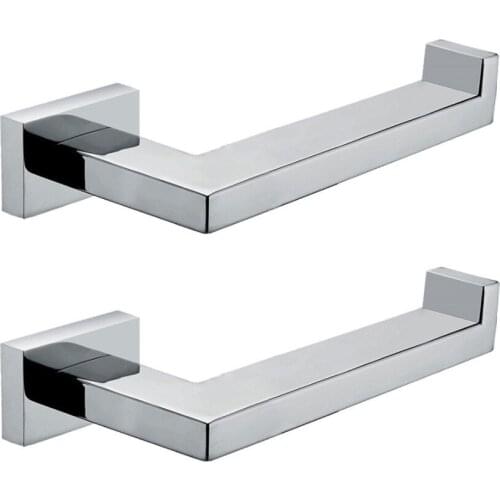 Leyden 304 Stainless Steel Chrome Wall Mounted 2pcs Bathroom Accessories Set Silver 2 Toilet Paper Holders Set Roll Paper Holder