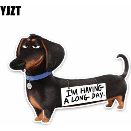 YJZT 15*11CM The Ssecret Llife Of A Pet Dog PVC High Quality Car Sticker Decoration C1-4043