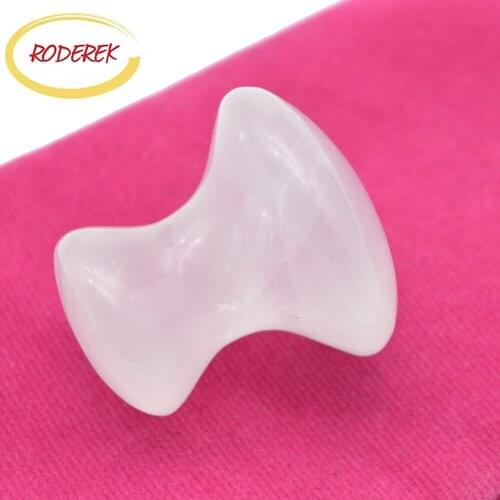 1 Piece Natural Clear Quartz Guasha Tool Crystal Gua Sha Mushroom Slimming Healthcare Stone Body Cellulite Massager