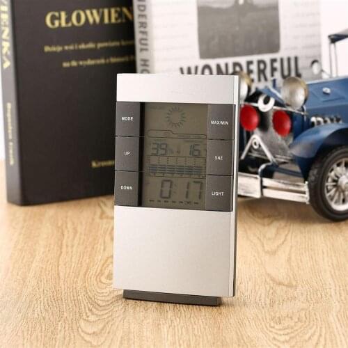 2020 new Thermometer Hygrometer Station Clock Room Temperature and Humidity Monitor Gauge Battery Operated