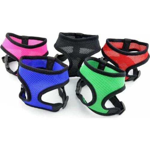Breathable Mesh Small Dog Pet Harness Set Puppy Cat Vest Harness Collar For Chihuahua Pug Bulldog Cat Arnes Perro