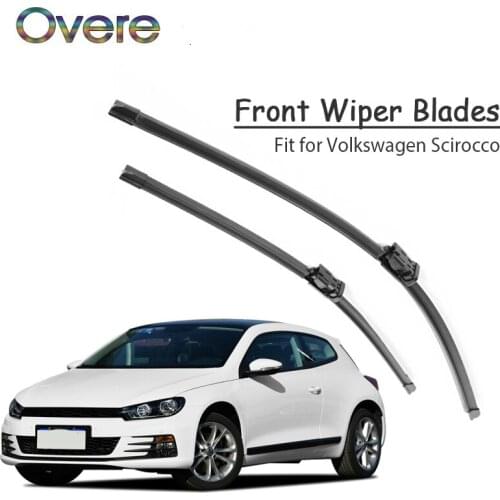 Overe 2pcs Car Windshield Rubber Wiper Blade Fit For Volkswagen Scirocco VW Accessories 2008-2015 Cleaning Tools accessories
