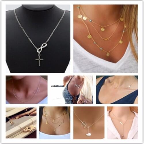 Hot Selling Multiple models Inifity Fish Pigeons cross elephant Pendants Necklaces women Jewelry Accessories Wholesale