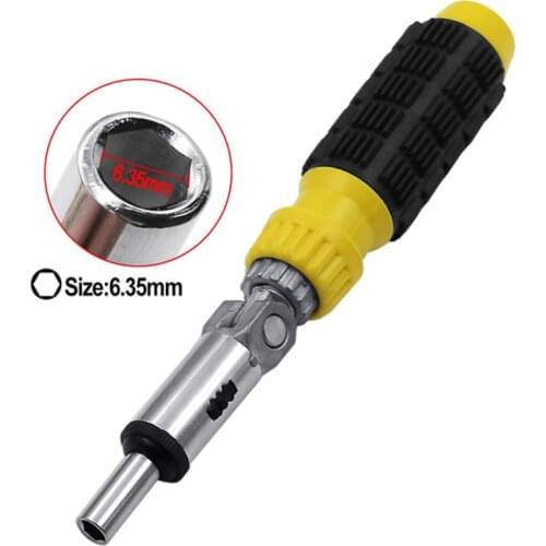 Adjustable 0-180 Degree Multi Function Ratchet Screwdriver Inside Hexagon Angles