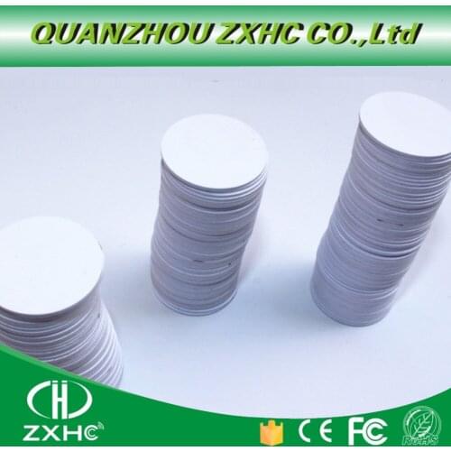 10pcs/lot) New Years promotions RFID 125KHz 25mm T5577 Rewritable Coin Cards Tag For Copy Round Shape PVC Material