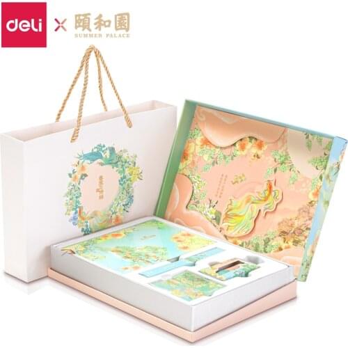 1Pc Deli Retro HandBook Set Gel pen Sign Pen For School Office Summer Palace Spring Breeze Notebook For Gift