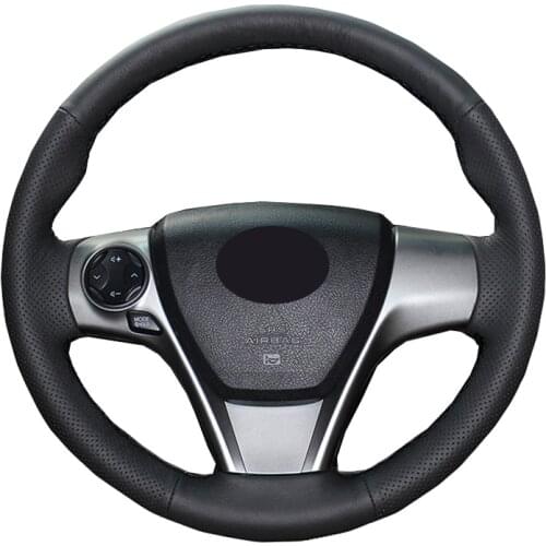 Hand Sew Car Steering Wheel Cover Wrap Leather Suede Volant For Toyota Venza 2012-2017 Camry (US) 2012 2013 2014 Car Protector