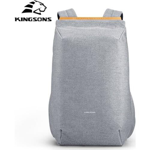 Kingsons 2020 New Anti-thief Fashion Men Backpack Multifunctional Waterproof 15.6 inch Laptop Bag Man USB Charging Travel Bag