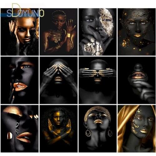 SDOYUNO DIY Oil Painting By Numbers Kits 60x75cm Paint By Numbers On Canvas Beautiful Women Frameless Figure Hand Painting Decor