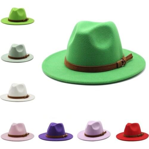 Panama Cap Formal Hat Jazz Felt Fedora Top Hats Men Women Ladies fashion Brim caps man woman Trilby Chapeau winter Cap