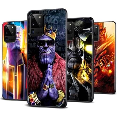 Silicone Black Cover Marvel Avengers Thanos For Samsung A91 A81 A72 A71 A52 A51 A42 A41 A32 A31 A21 A12 A11 A02 A01 Phone Case