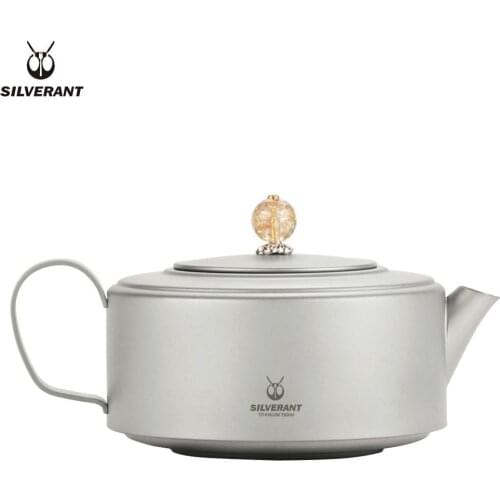 Silverant pure titanium 260ml Chinese Kung fu teapot is durable heat resistant fall resistant bacteriostatic and fresh
