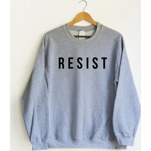 Skuggnas New Arrival Resist Sweatshirt Feminism Jumper Feminist Sweatshirt Girl Power Feminist AF Outfit Women Tops Drop ship