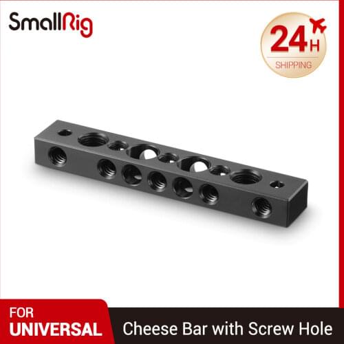 SmallRig Camera Cheese Bar with 1/4 Inch and 3/8 Inch Screw Hole for Monitor Attachment 1091