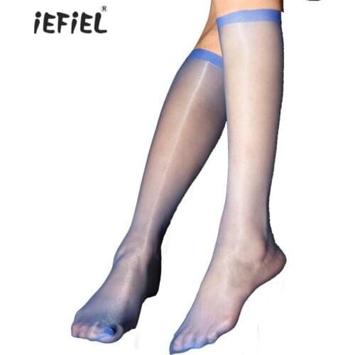 Ultra-Thin Sheer Mesh Stockings Women Sexy Hosiery Cosplay Thigh High Socks Lingerie Porno See-Through Middle-Length Stockings