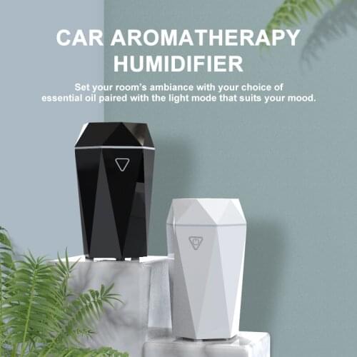 VVPEC Hexangular Star Essential Oils Humidifier Black Ultrasonic Mist Aroma Diffuser with Atomizer Low Noise Car Air Freshener