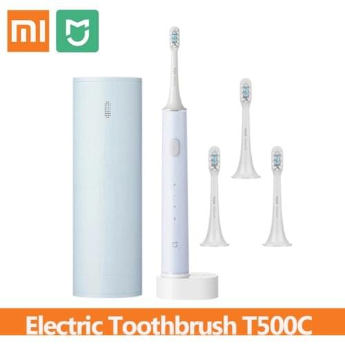 Xiaomi Sonic Electric Toothbrush T500C Wireless Charging Waterproof Ultrasonic Oral chean Mijia APP Control With 4 Brush Heads