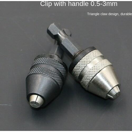 0.5-3.0mm Keyless Drill Chuck Screwdriver Impact Driver Adaptor 1/4 '' Hex Shank Drill Bit Tool Quick Change Convertor Adapter