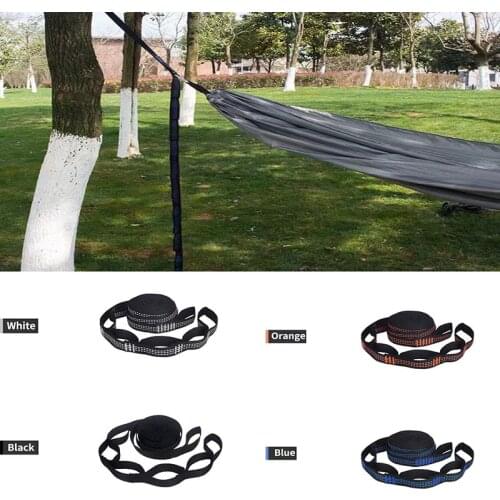 2 Pcs/Set Hammock Straps Special Reinforced Polyester Straps 5 Ring High Load-Bearing Barbed Black Outdoor Hammock straps