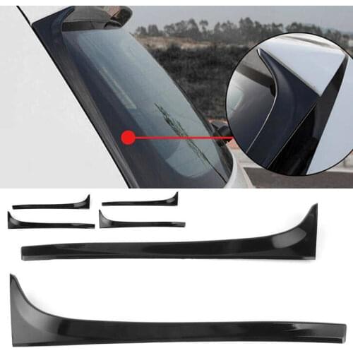 2pcs Rear Window Spoiler Side Wing Trim Cover Car Vehicle Modification Fit for VW Golf MK7 GTD R 2014-2018