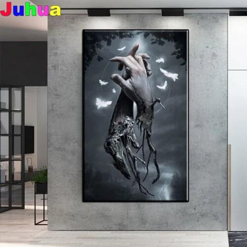 Hurt Withered Finger full drill 5d diy diamond painting cross stitch kits abstract hand diamond embroidery home decor