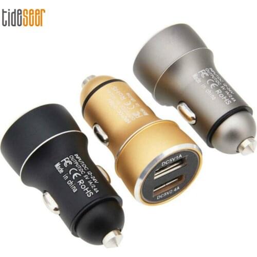 5V 3.4A Dual USB Car Charger for iPhone X XS 8 7 6 2 Port Phone Car-Charger Adapter For Samsung Galaxy S9 Xiaomi Tablet 100pcs