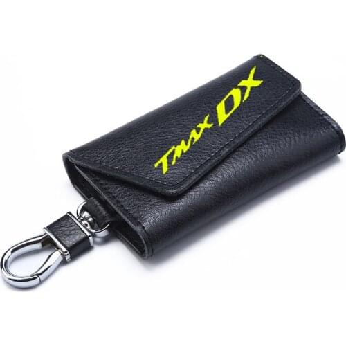 3D cowhide Key key case Holder Chain Collection Keychain for Yamaha Tmax 530 TMAX530 T-MAX 530 Sx Logo Motorcycle Badge Keyring