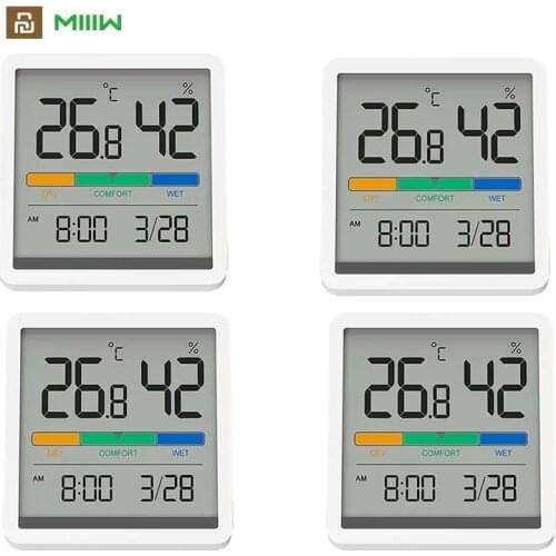 Miiiw Mute Temperature And Humidity Clock Home Indoor High-Precision Baby Room C/F Temperature Monitor 3.34inch Huge LCD Screen