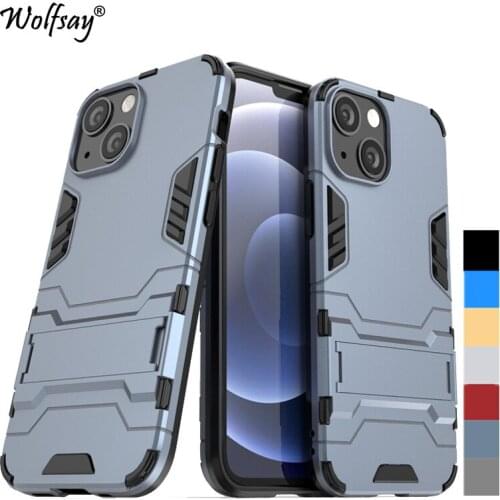 For Cover iPhone 13 Mini Case Bumper Anti-knock Hybrid Stand Silicon Armor Back Case For iPhone 13 Mini Cover For iPhone 13 Mini