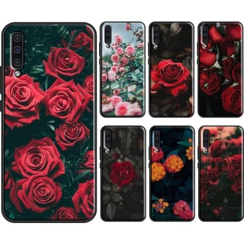 Colorful Flower Rose Peony Soft Case For Samsung Galaxy A52 A42 A12 A20e A21S A10 A40 A50 A70 A51 A71 A31 A41 Cover