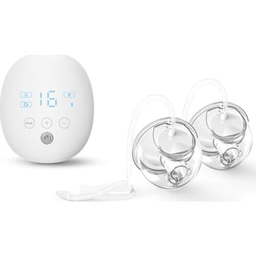 D0AF Electric Automatic Wearable Double Breast Pump Portable Baby Nipple Silence Suction Cup Feeding Milk Bottles Rechargeable