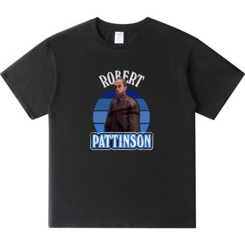 Robert Pattinson Vintage Printed T Shirts Summer Fashion Streetwear Men T-shirt Top Cotton Short Sleeve Tshirts
