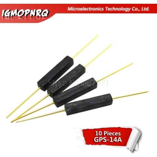 5pcs Reed Switch Plastic Type 2*14mm Normally Open Magnetic Switch Anti Vibration GPS-14A