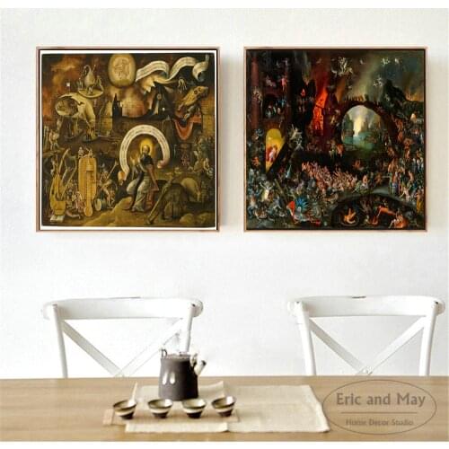 Hieronymus Bosch Surreal Artwork Canvas Art Print Painting Modern Wall Picture Home Decor Bedroom Decorative Posters No Frame